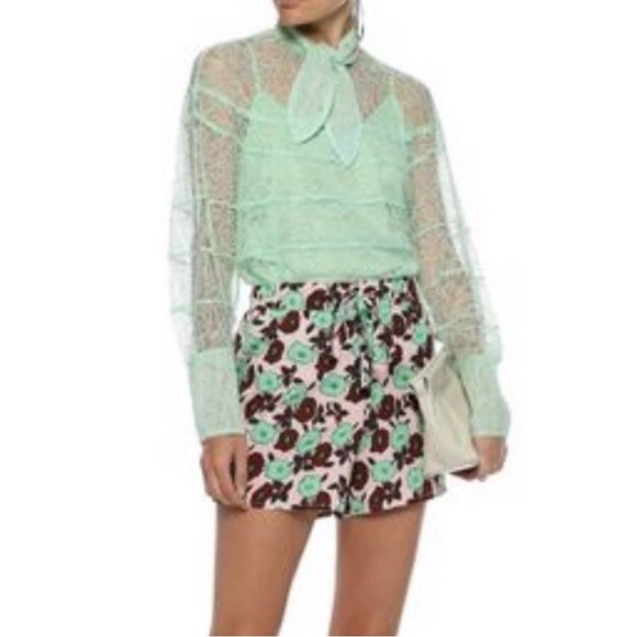 Sandro Floral Crepe Shorts Size Small NWT 40 - Picture 7 of 7